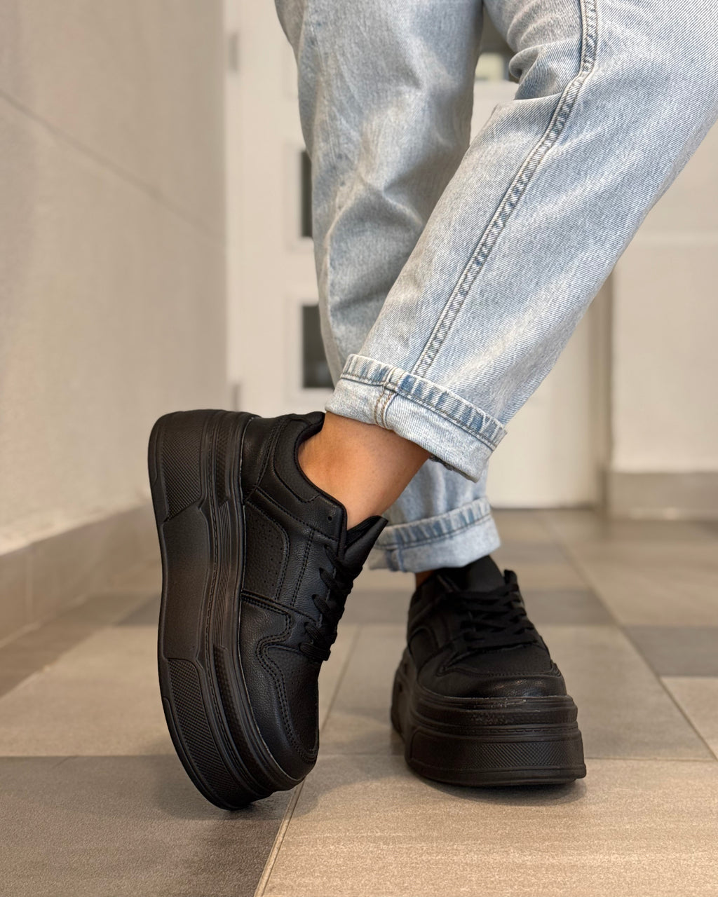 Zapatilla Plataforma Total Black