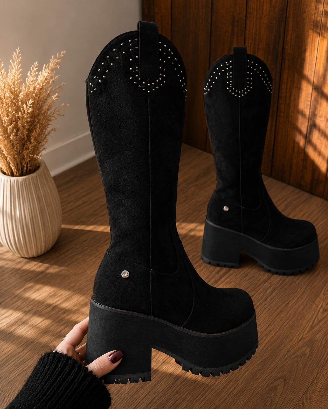 Bota caña alta black 🖤