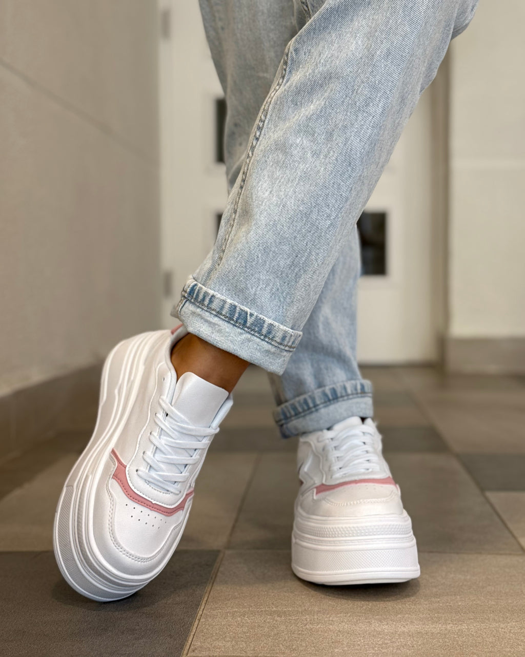 Zapatilla Plataforma Star Blanca