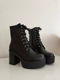Botín con cordones – Plataforma chunky