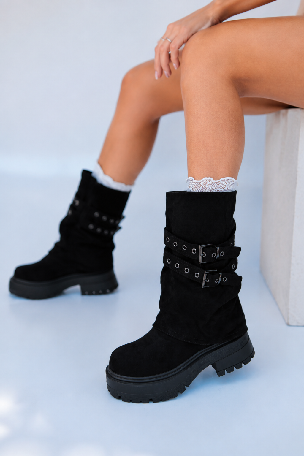Bota Buckle Negra