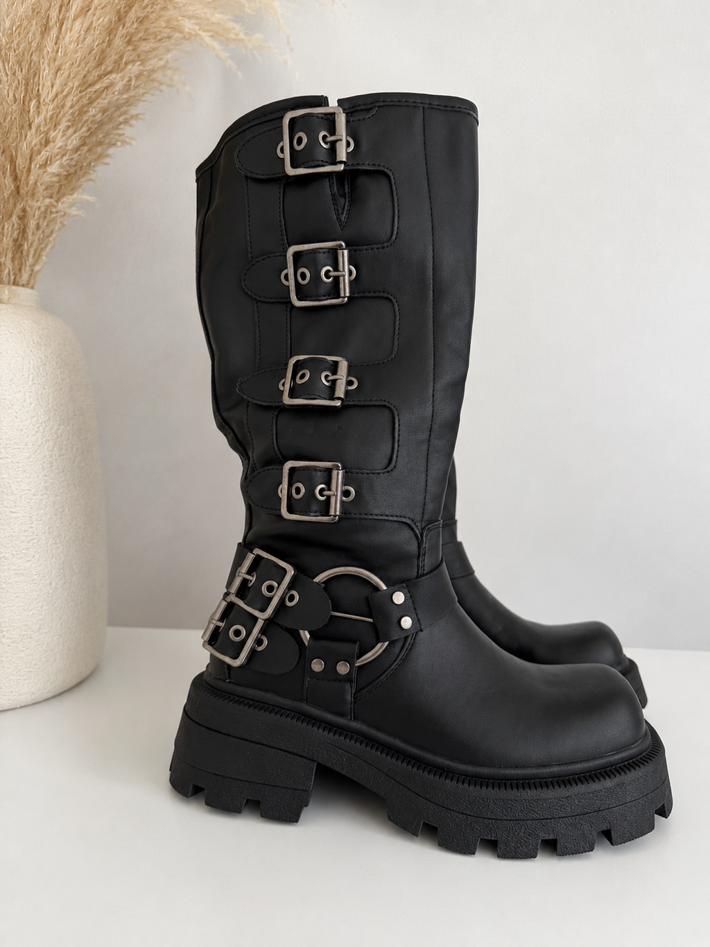 Bota Militar Alta Buckles 🖤