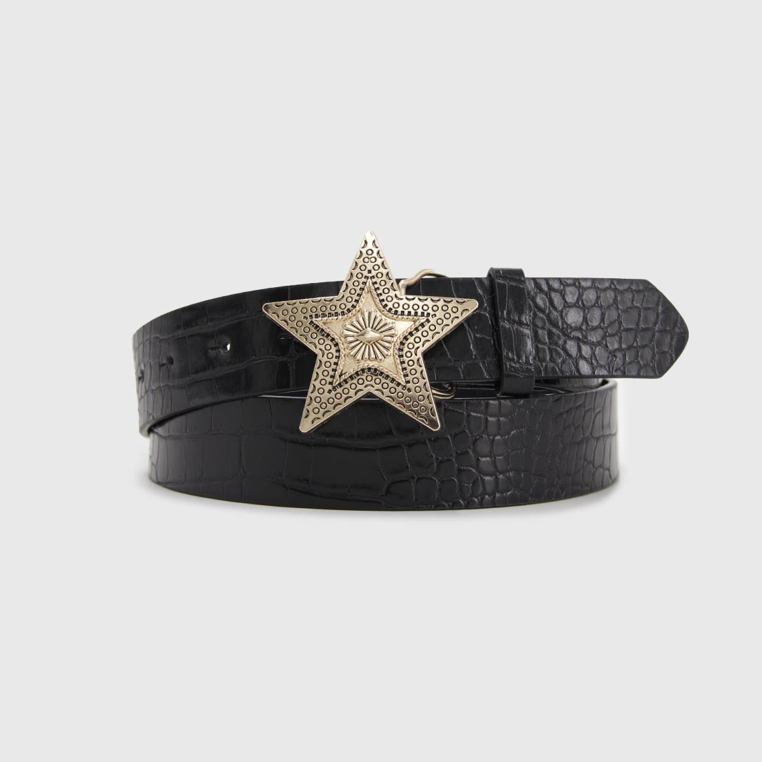 ⭐ Cinturón Croco Hebilla Estrella dorada