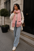 🌸 Bufanda Cashmere Peluda 220 g – Rosa Pastel