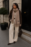 🤎 Bufanda Cashmere Peluda 220 g – Taupe