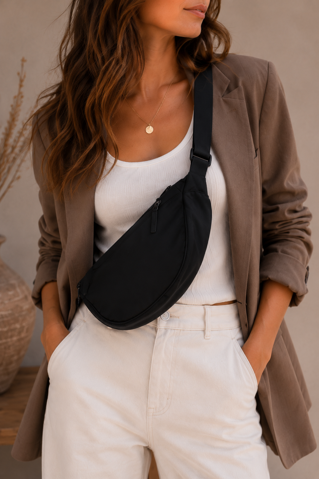 🖤 Banano Impermeable – Negro Clásico