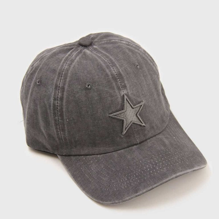 🩶 Gorra Plomo Estrella Bordada – Estilo Urbano