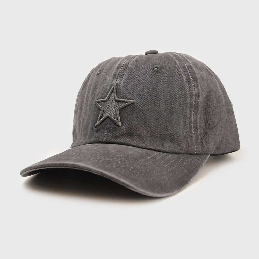 🩶 Gorra Plomo Estrella Bordada – Estilo Urbano