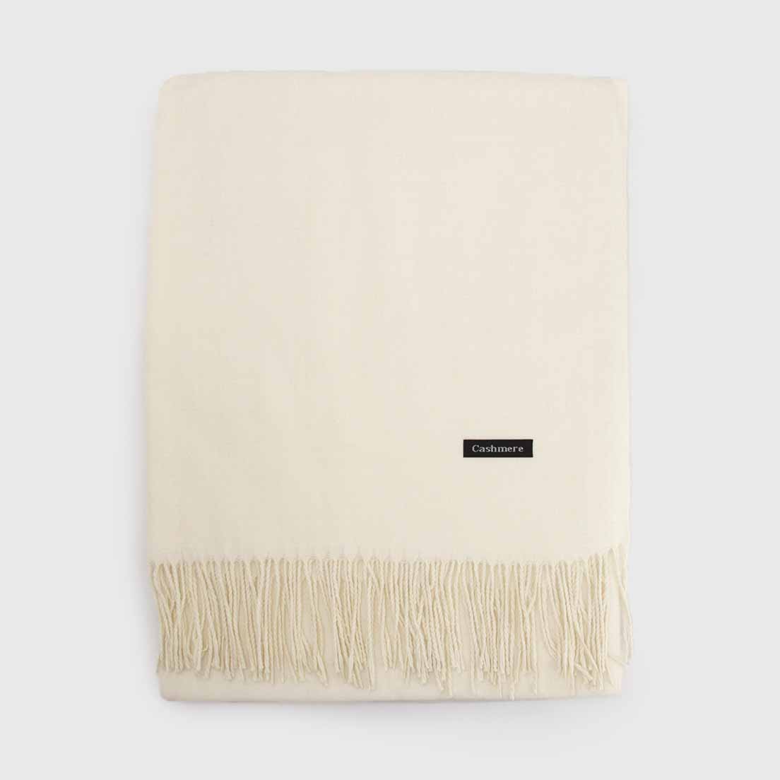 🤍 Bufanda Cashmere Peluda 220 g – crema