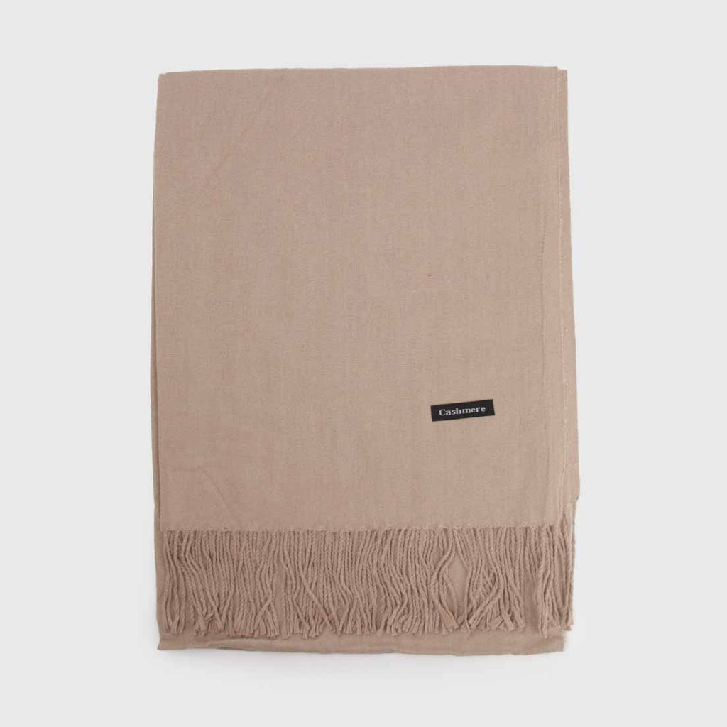 🤎 Bufanda Cashmere Peluda 220 g – Taupe