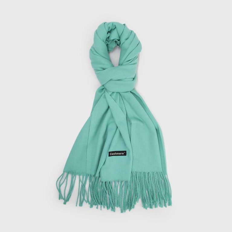 🩵 Bufanda Cashmere Peluda 220 g – Celeste Menta