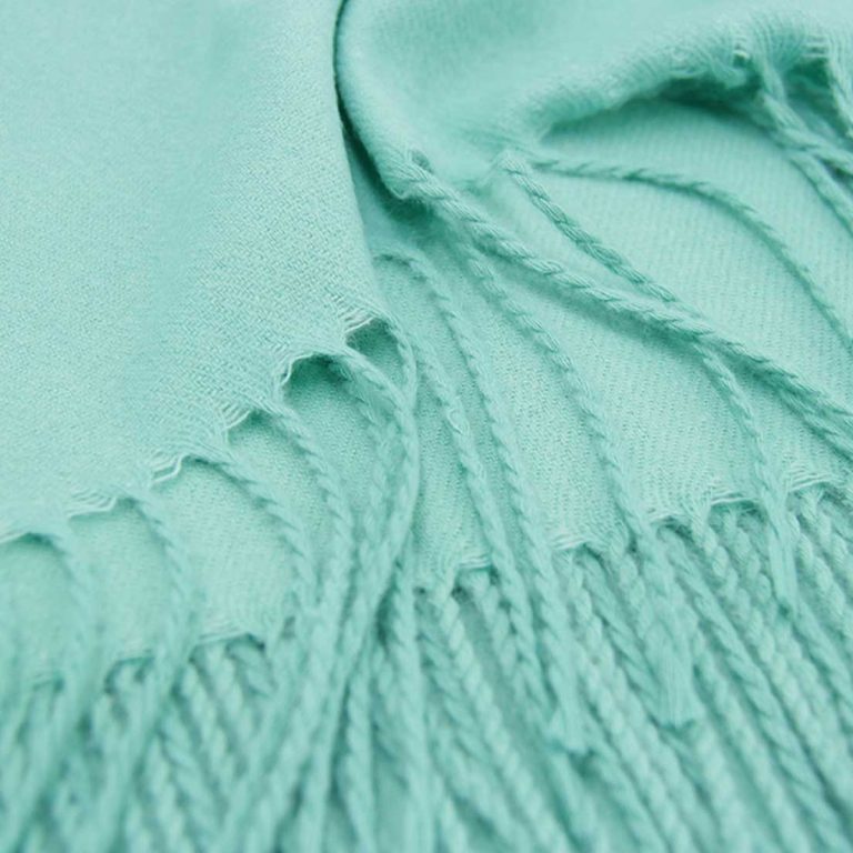 🩵 Bufanda Cashmere Peluda 220 g – Celeste Menta