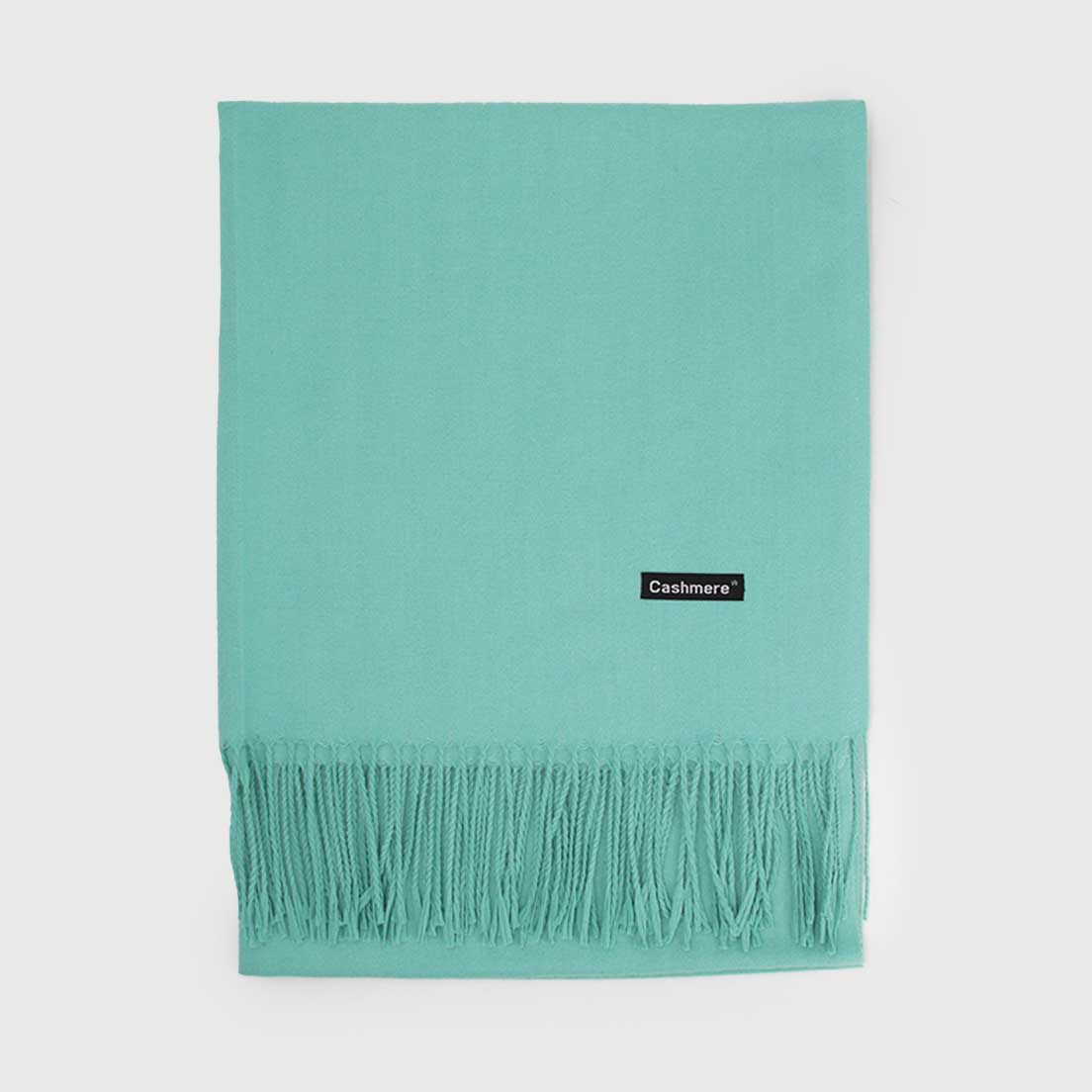 🩵 Bufanda Cashmere Peluda 220 g – Celeste Menta