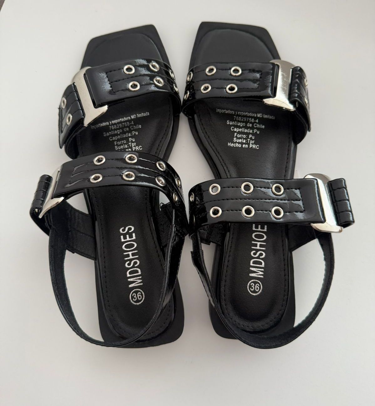 Sandalias Planas  Punta Cuadrada